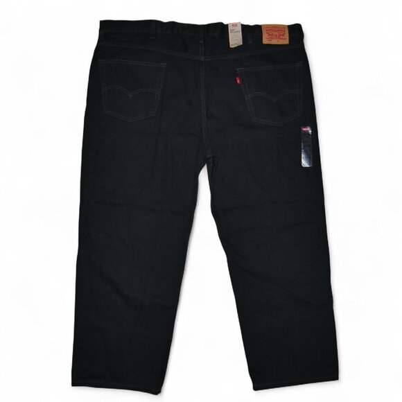 Levis 550 Relaxed Fit Denim Jeans Men's Size 50x29 Solid Black NWT - Picture 5 of 13